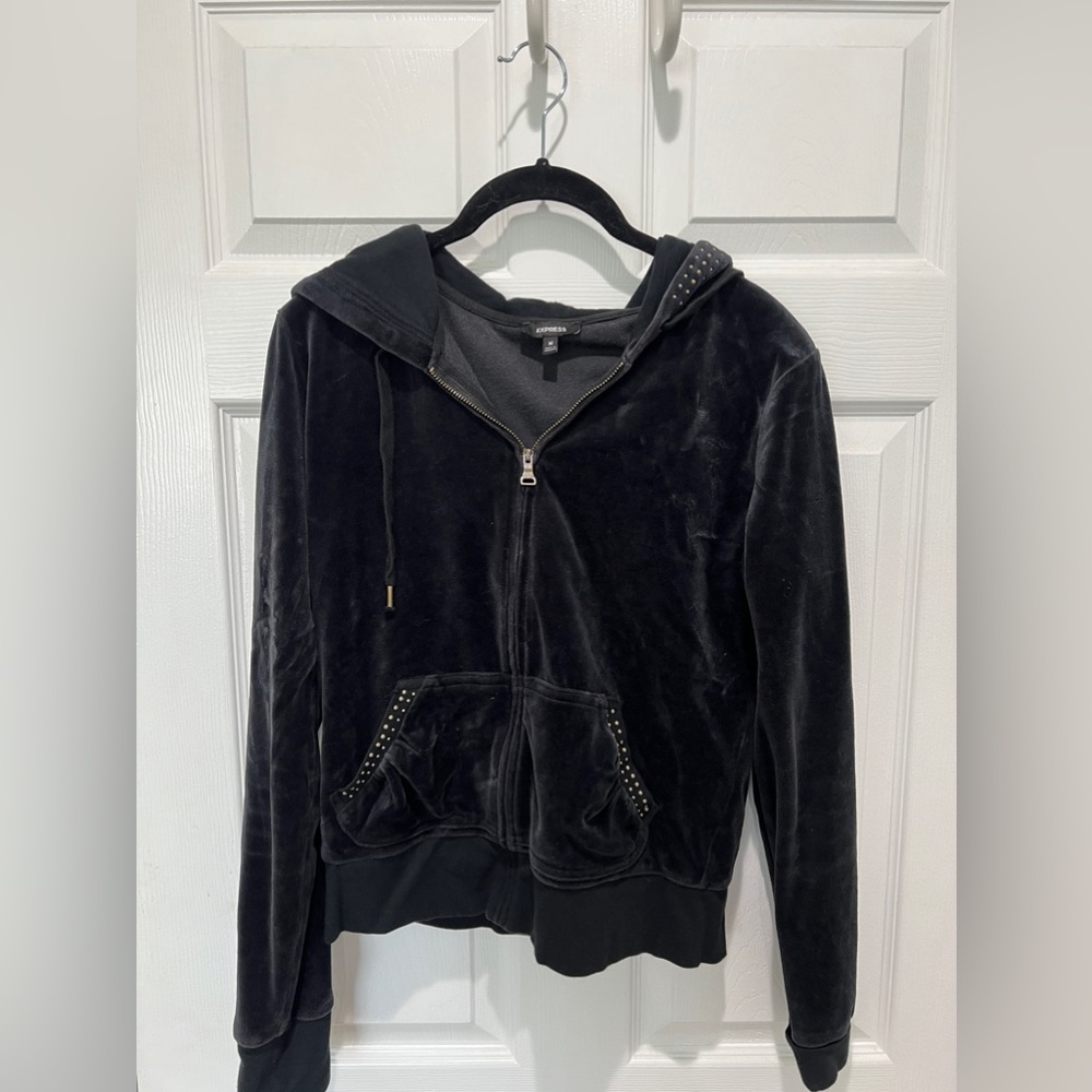 Express Y2k Velvet Zip-up